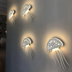 APPLIQUE PARETE LED MEDUSA 3 TONALITÀ LUCE MODERNO 8W BIANCA DIMMERABILE AQ27-B3C