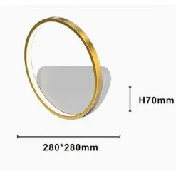 APPLIQUE PARETE LED 14W CERCHIO ORO LAMPADA TONDA DESIGN MODERNO LUCE 6500K 71262