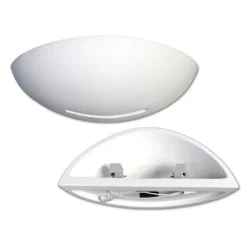 APPLIQUE PARETE MEZZA LUNA GESSO DOPPIA EMISSIONE VERNICIABILE ATTACCO R7S