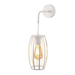 APPLIQUE PARETE PENDENTE A FORMA OVALE 3D STILE MINIMAL PORTALAMPADA ATTACCO E27 AQ53