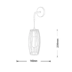 APPLIQUE PARETE PENDENTE A FORMA OVALE 3D STILE MINIMAL PORTALAMPADA ATTACCO E27 AQ53