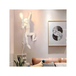 APPLIQUE PARETE RETRÒ PER INTERNI A FORMA DI SCIMMIA ILLUMINAZIONE VINTAGE E44