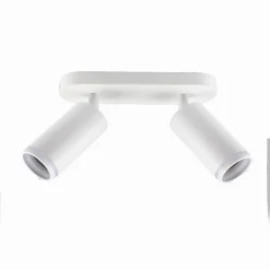 APPLIQUE PLAFONIERA ORIENTABILE DA SOFFITTO PARETE 2 DIFFUSORI LAMPADA GU10 TS-2