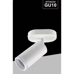 APPLIQUE PLAFONIERA ORIENTABILE DA SOFFITTO PARETE 1 DIFFUSORE LAMPADA GU10 TS-1