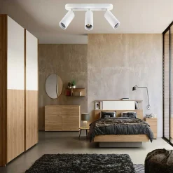 APPLIQUE PLAFONIERA ORIENTABILE DA SOFFITTO PARETE 3 DIFFUSORI LAMPADA GU10 TS-3