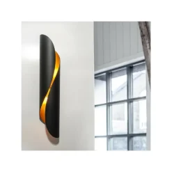 APPLIQUE ULTRA MODERNO SPIRALE DOPPIA EMISSIONE DA PARETE LAMPADA ATTACCO G9 E31