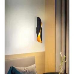 APPLIQUE ULTRA MODERNO SPIRALE DOPPIA EMISSIONE DA PARETE LAMPADA ATTACCO G9 E31