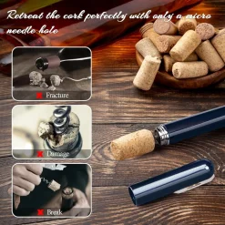 APRIBOTTIGLIE A PRESSIONE ARIA CON TAGLIACAPSULE CAVATAPPI A POMPA REGALO AMANTI VINO CASA