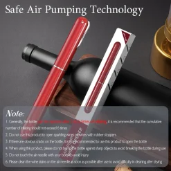 APRIBOTTIGLIE A PRESSIONE ARIA CON TAGLIACAPSULE CAVATAPPI A POMPA REGALO AMANTI VINO CASA