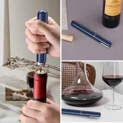 APRIBOTTIGLIE A PRESSIONE ARIA CON TAGLIACAPSULE CAVATAPPI A POMPA REGALO AMANTI VINO CASA