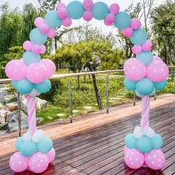 ARCO PALLONCINI AZZURRO E ROSA PER FESTA PARTY BABY SHOWER RIVELAZIONE SESSO
