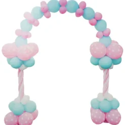 ARCO PALLONCINI AZZURRO E ROSA PER FESTA PARTY BABY SHOWER RIVELAZIONE SESSO