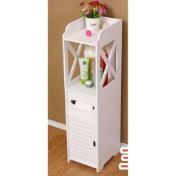 ARMADIETTO PORTAOGGETTI RIPIANI PORTA CARTA IGIENICA ORGANIZER DA BAGNO PER PICCOLI SPAZI