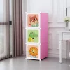 ARMADIO GUARDAROBA MODULARE PER BAMBINI A 3 SCOMPARTI A CUBO MOBILE CON ANTE DECORATE