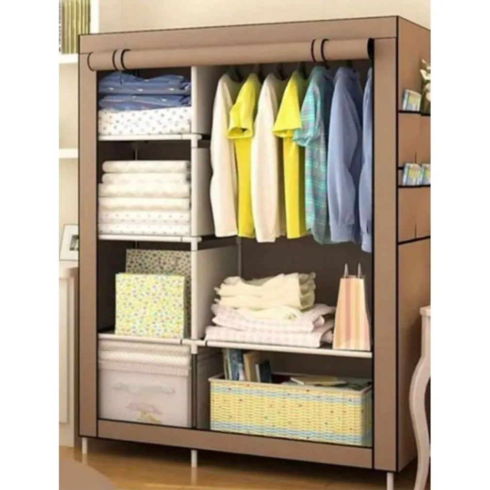 ARMADIO GUARDAROBA TESSUTO APPENDIABITI ACCIAIO SMONTABILE ABITI 2 ANTE