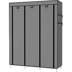 ARMADIO ORGANIZZATORE ABBIGLIAMENTO IN TELA CON 2 BINARI SOSPESI ASTA 6 RIPIANI