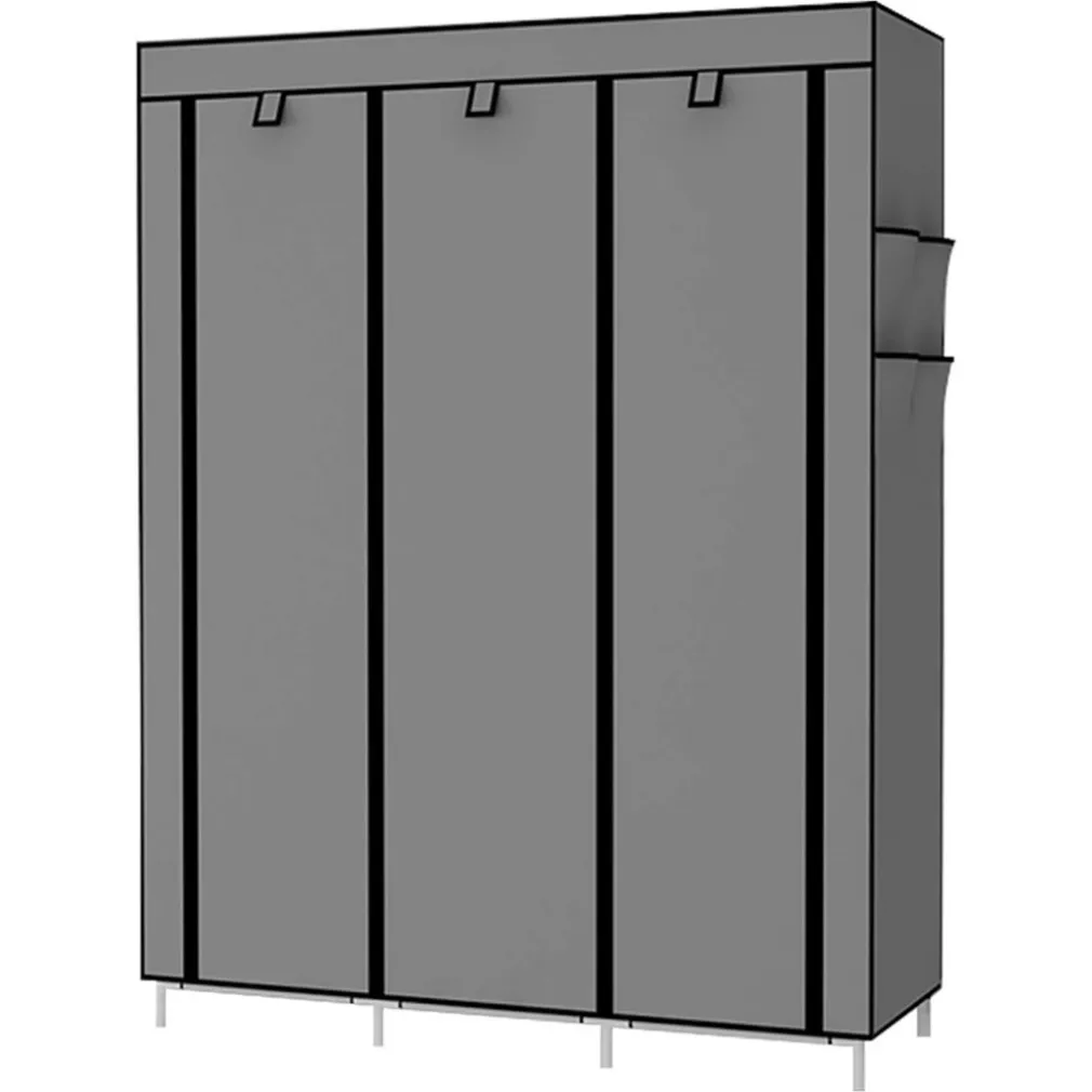 ARMADIO ORGANIZZATORE ABBIGLIAMENTO IN TELA CON 2 BINARI SOSPESI ASTA 6 RIPIANI