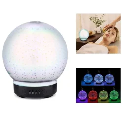 AROMATERAPIA 7 LED 3D UMIDIFICATORE DIFFUSORE AROMI CASA UFFICIO HYTC002