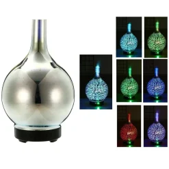 AROMATERAPIA 7 LED 3D UMIDIFICATORE DIFFUSORE AROMI CASA UFFICIO HYTC008