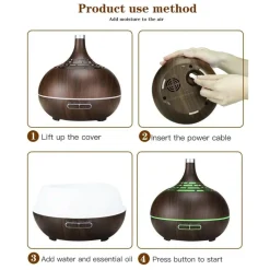 AROMATERAPIA 7 LED UMIDIFICATORE ULTRASUONI DEPURATORE DIFFUSORE AROMI YX150