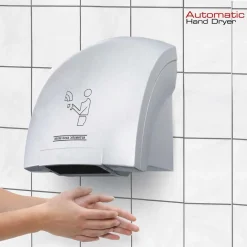ASCIUGAMANI AUTOMATICO ELETTRICO AD ARIA CALDA FOTOCELLULA PARETE MURO PER HOTEL
