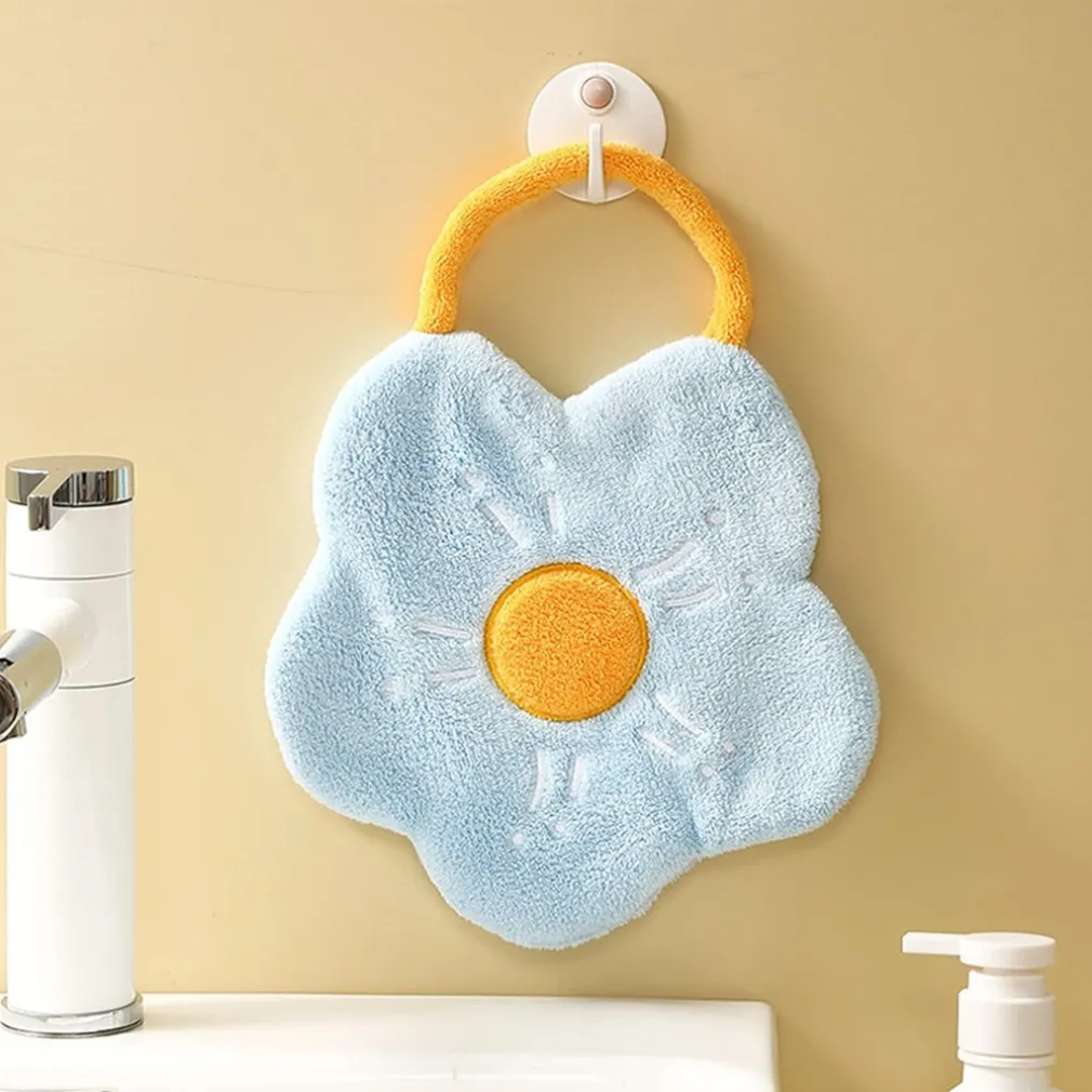 ASCIUGAMANO A FIORE MORBIDO CORDINO PORTATILE ASSORBENTE PER BAGNO CUCINA BAMBINI 10776