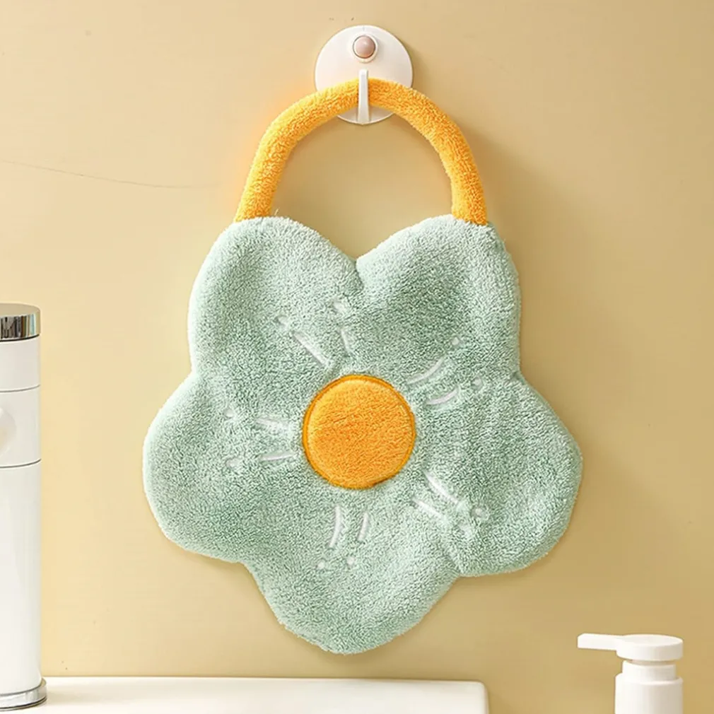 ASCIUGAMANO A FIORE MORBIDO CORDINO PORTATILE ASSORBENTE PER BAGNO CUCINA BAMBINI 10776