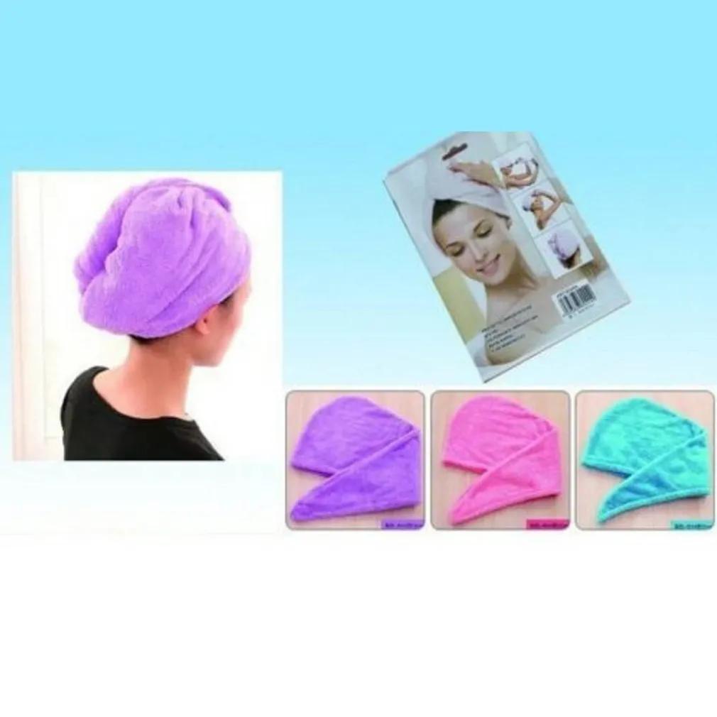 ASCIUGAMANO CAPELLI TURBANTE MICROFIBRA SHAMPOO BAGNO DOCCIA SUPER ASSORBENTI