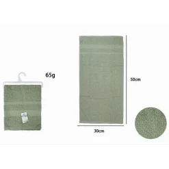ASCIUGAMANO DA BAGNO OSPITE IN COTONE MORBIDA 30 X 50 CM 65GR COLORE VERDE 79490
