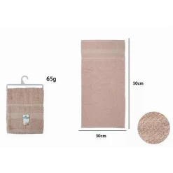 ASCIUGAMANO DA BAGNO OSPITE IN COTONE MORBIDA 30 X 50 CM 65 GR COLORE ROSA 79487