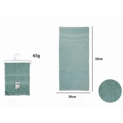 ASCIUGAMANO DA BAGNO OSPITE IN COTONE MORBIDA 30X50CM 65GR COLORE CELESTE 79496