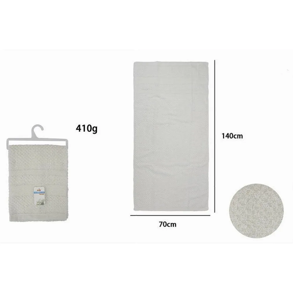 ASCIUGAMANO DA BAGNO TELO IN COTONE MORBIDA 70 X 140CM 410GR COLORE BIANCA 79486