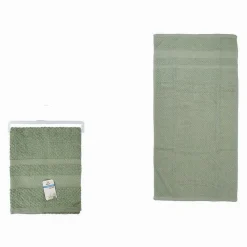 ASCIUGAMANO DA BAGNO TELO IN COTONE MORBIDA 70 X 140 CM 410GR COLORE VERDE 79492