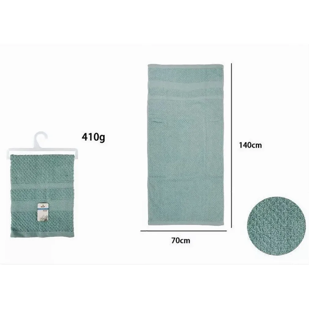 ASCIUGAMANO DA BAGNO TELO IN COTONE MORBIDA 70X140CM 410GR COLORE CELESTE 79498