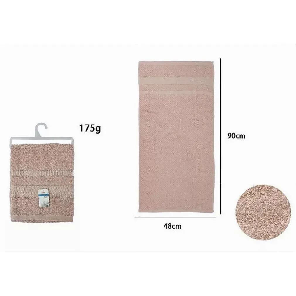 ASCIUGAMANO DA BAGNO VISO IN COTONE MORBIDA 48 X 90 CM 175 GR COLORE ROSA 79488