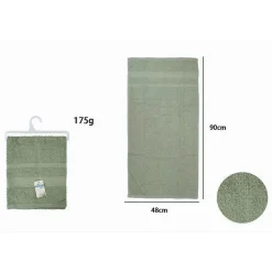 ASCIUGAMANO DA BAGNO VISO IN COTONE MORBIDA 48 X 90 CM 175 GR COLORE VERDE 79491