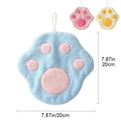 ASCIUGAMANO MORBIDO CON IMPRONTA GATTO DA APPENDERE BAGNO BAMBINI PULIZIA CASA 10777