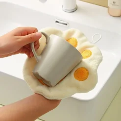 ASCIUGAMANO MORBIDO CON IMPRONTA GATTO DA APPENDERE BAGNO BAMBINI PULIZIA CASA 10777