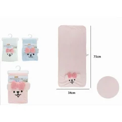 ASCIUGAMANO VISO 34 X 75CM TESSUTO MORBIDO CAGNOLINA FIOCCO BAGNO 3 COLORI 10741