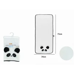 ASCIUGAMANO VISO 34X75 CM IN TESSUTO MORBIDO CON FACCIA PANDA BAGNO OSPITE 10733