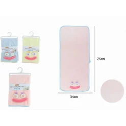 ASCIUGAMANO VISO 34X75CM TESSUTO MORBIDO CON FACCIA BAGNO OSPITE 3 COLORI 10737