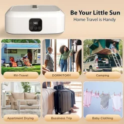 ASCIUGATRICE PORTATILE ELETTRICA CON TIMER SPEGNIMENTO AUTOMATICO 1200W ARIA CALDA