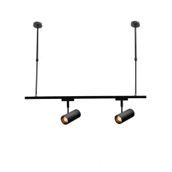 ASTA REGOLABILE PER FARETTI A BINARIO ELETTRICO STAFFA A SOFFITTO 1 MT T-100CM