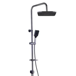 ASTA SALISCENDI CROMATA COLONNA DOCCIA SOFFIONE FISSO DOCCETTA PORTASAPONE 87307