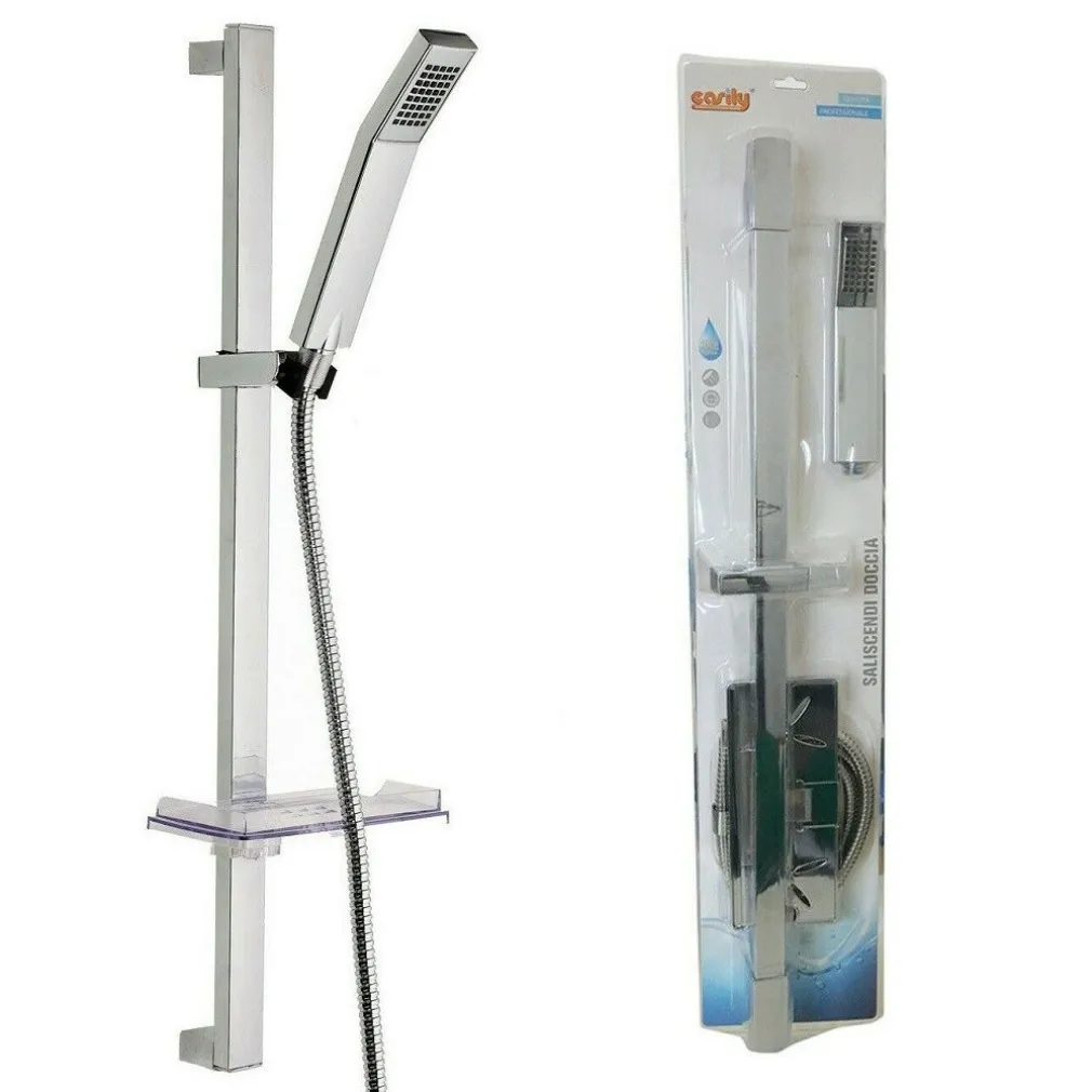 ASTA SALISCENDI CROMATA COLONNA DOCCETTA CON SALISCENDI PORTASAPONE 69136