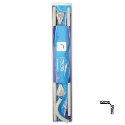 ASTA TELAIO PER TENDA ANGOLARE 90 X 90 CM PER DOCCIA BAGNO DIAMETRO 22 MM BIANCA