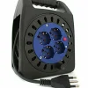 AVVOLGICAVO ELETTRICO PROLUNGA CORRENTE AVVOLGI CAVO 15 METRI 4 PRESE SCHUKO 2P