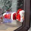 BABBO NATALE VOLANTE PER FINESTRA CON VENTOSE DECORAZIONI ADDOBBI NATALIZI 35CM