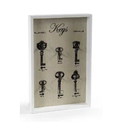 BACHECA PORTACHIAVI DA PARETE LEGNO APPENDINO KEYS 20X3X30 CM VARI COLORI 813474