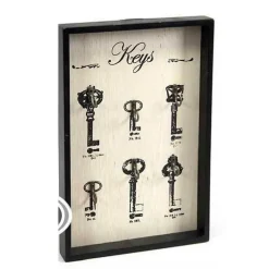 BACHECA PORTACHIAVI DA PARETE LEGNO APPENDINO KEYS 20X3X30 CM VARI COLORI 813474